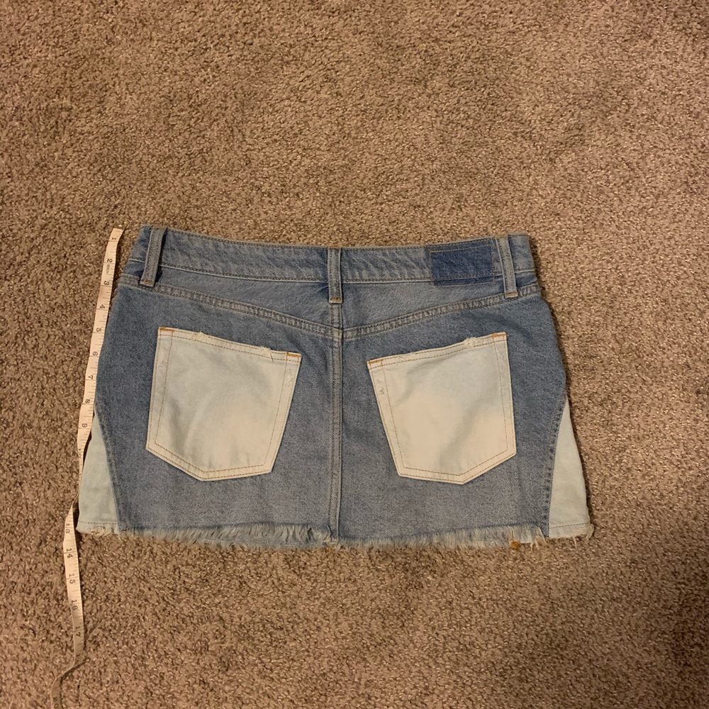 We the Free People Denim Mini Skirt Patchwork